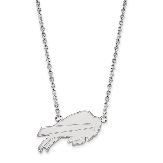Sterling Silver Buffalo Bills Large Pendant Necklace Sterling Silver Buffalo Bills Large Pendant Necklace
